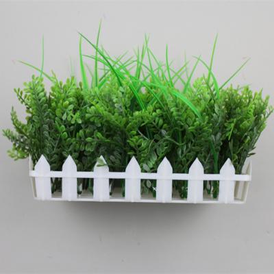 China Wedding Small Decor Grass Lawn Flower Fence Plastic Decorative Artificial Green Plant Garden Decoration for sale