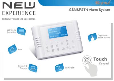 China Quad-Band GSM+PSTN Dual Network Touch Keypad LCD Display Wireless Home Alarm System for sale