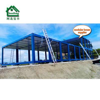 China Contemporary light steel modular container light steel modular house hotel villa two storey house container for sale