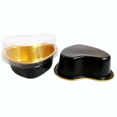 China Food Customized Disposable Aluminum Foil Trays Smoothwall Aluminum Foil Cup Gold Aluminum Foil Packing Custom Container for sale