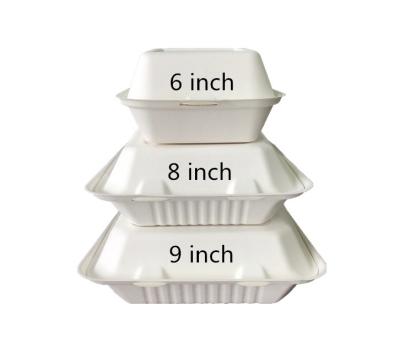 China Compostable Biodegradable Within 90 Days Bagasse Takeout Food Container Hot Sale Biodegradable Clamshell Sugarcane Disposable Food Bowl For Restaurant Party Catering for sale