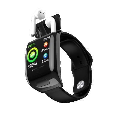 China MP3 Playback M8 Sport Pedometer BT 5.0 Smart Watch 2 In 1 Earphone BT Call Siri And tws Smart Watch Earphone for sale