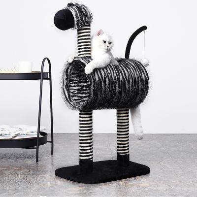 China Sustainable Pets Cats Stand With House Chats Furniture Kitten Scratching Tools Sisal Cat Toy for sale