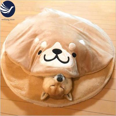 China Sustainable Wholesale Dogs 83cm Cat Beds And Cat Houses Warm Bag Pet Cat Soft Round Dog Bed for sale