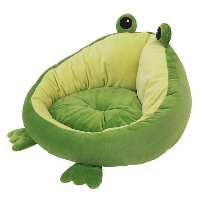 China Soft And Warm Pet Bed Cat Dog Travel Kennel Frog Shape Kennel for sale