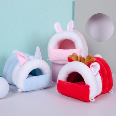 China Breathable Soft Cozy Guinea Pig Cotton Winter Nest Small Animal Hamster Bed House for sale