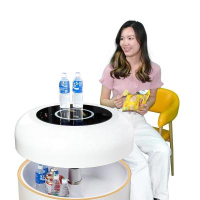 China Mini Fridge Round Coffee Touch COMPRESSOR Customized Micro Cool Table Newest Smart Coffee Table Fridge Smart Products for sale