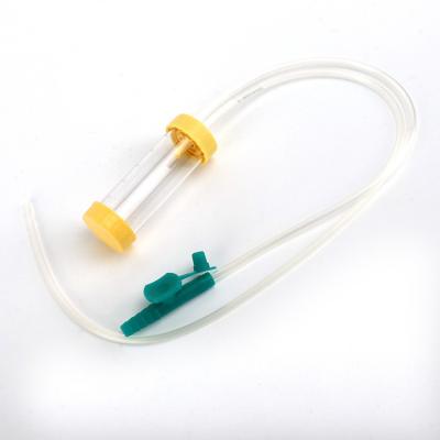 China Different Sizes PU FR 06 - 18 FR Medical Sterile Sputum Suction Catheter 48cm Mucus Extractor for sale