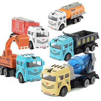 China Simulation Diecast Engineering Pull Back Car Alloy Metal Toy Vehicles Model Toy Metal Car For Children for sale