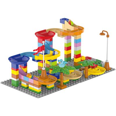 China Building Blocks Compatible Maze Ball Roll Funnel Slide Toy Marble Race Run Building Block Blocks Diy Bricks Toys Children Gift for sale