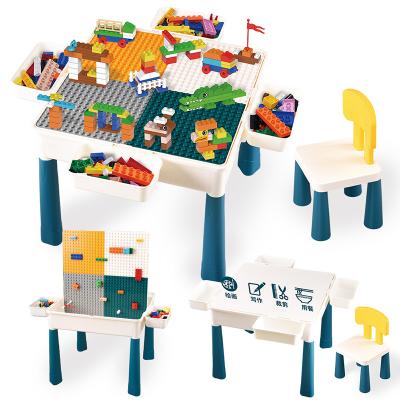 China Educational Blocks Toy Children Plastic Bricks Diy Toy Building Block Table DIY Building Brick Set for sale