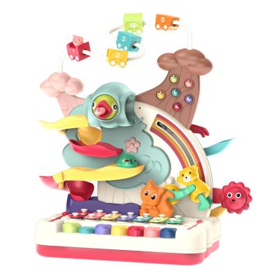 China No smudge/anti-flapping/double thickening adventure toy amusement woodpecker beaded play animal children's piano electronic piano baby enlightenment toys early childhood toys for sale