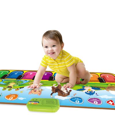 China Newborn Toys Electronic Music Keyboard Mat Play Mat Infants Blanket Play Mat Baby Activity Gym Baby Musical Piano Animal Gym for sale