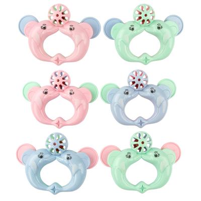 China Musical Dolphin Shape Plastic Infant Bell Set Bell Teething Toy Baby Rattle for sale