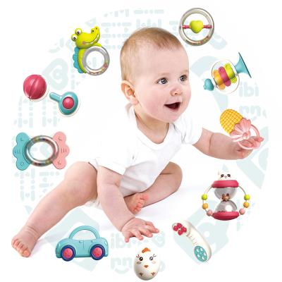 China Musical Infant Toys Teething Hand Bell Funny Ratchets Baby Set Rattle Toys Baby Boy Girl Gifts Newborn for sale