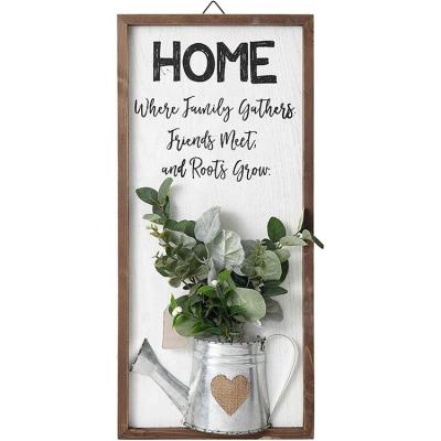 China ARTMADE Environmental Friendly Farmhouse Wooden Home Sign for Decor 21 x 10 inch Family Wall Decor for Dining Room for sale