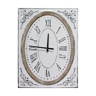 China High Quality Round White Color Decorative Quartz Calendars Metal Wall Clock Battery Operated Wall Clocks for sale