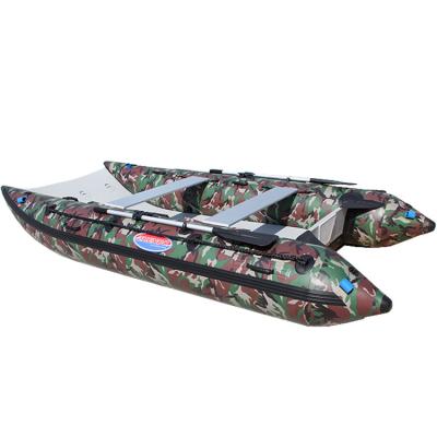 China PVC Boat Catamaran Inflatable Bass Rowing Boat Hypalon for sale