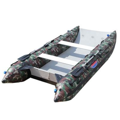 China PVC Inflatable Boat Catamaran Factory Sale Pontoon Boat for sale