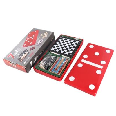 China Stylish 7 in 1 Controllers Plastic Backgammon Ladder Chess Ludo Business Set Board Game Combo Set for sale