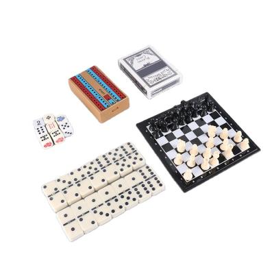 China Stylish 7 in 1 Magnetic Board Game with Chinese Controllers Ladders Backgammon Game Card Dominoes Tangram Ludo for sale