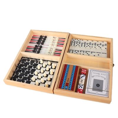 China Five stylish in one chess set custom chess which have chess, checkers, backgammon, domino, poker, cribbage and others for sale