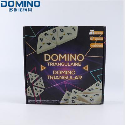 China Stylish Custom Educational Dominoes Toys Triangular Melamine Domino for sale