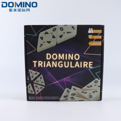 China Stylish Indoor Classic Triangular Dominoes Game Kit for Kids and Adults for sale