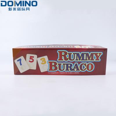 China Custom Mini Rummy Game Tiles Family Travel Melamine Game Rummy Chips Room Factory Directly for sale