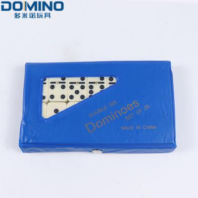 China China Market Elegant Custom Wholesale Cheap Combination Ivory Double Six Dominoes With PVC Case for sale