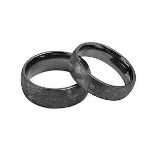 China Unique Pattern 6mm Brushed Tantalum Ring Jewelry Mens Tantalum Wedding Band for sale