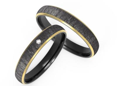 China Stylish Black Zirconium Ring Jewelry With Dinosaur Bones Setting Customizable for sale