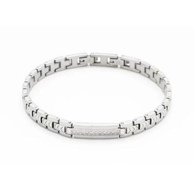 China Hollow Maze Pattern Stone Stainless Steel Bracelet Non Tarnish Jewelry Customized for sale