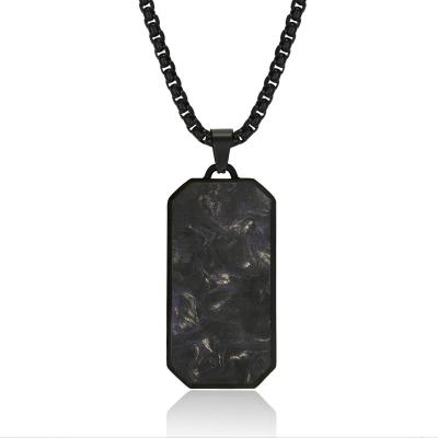 China Fashionable Men's Forged Carbon Fiber Necklace New Jewelry Accesories for sale