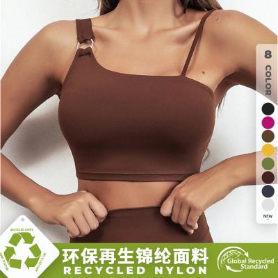 China Custom Recycled Antibacterial Nudity Sports Bra Sports Bra Sustainable Yoga Wear Fitness Apparel Eco-Friendly Sexy Bra for sale