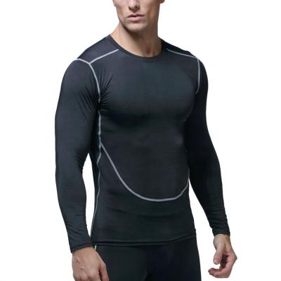 China Anti Shrink White Athletic Wear Shaping Dry Fit Compression Sport T Shirts Men for sale