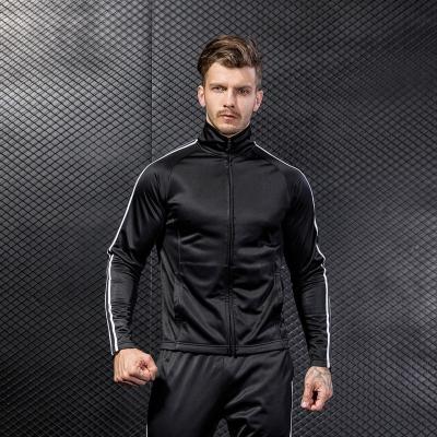 China Anti-UV Dry Fit Sport Jacket And Pants Set Polyester Customized Mens Tracksuit for sale