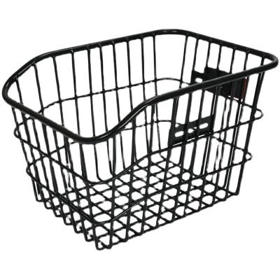 China Hot Selling Metal Bicycle Steel Basket Vintage Metal Back Rear Basket With Enlarged Space for sale