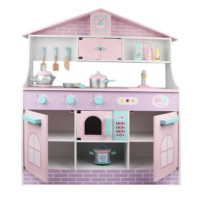 China Metal Furniture Toys Type C Kitchen Set Children's Play House Refrigerator Kitchen Cognitive Toys for sale