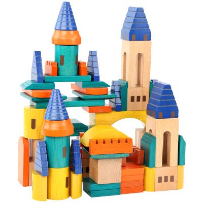 China Building Block Toy OEM 69PCS Castle Early Education Children Learning Stacking Building Blocks Toys for sale