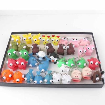 China Zabawka TPR Emotion Cartoon Dinosaur Pinch Music Soft Glue Squeeze Lead Chain Cute Animal Ball Decompress Toys For Children for sale