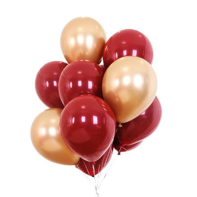 China 10 Inch Eco-friendly Garnet Red Latex Balloon Wedding Room Decoration For Valentine's Day Ruby Red Balloon for sale