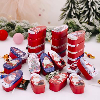 China 2020 Handmade Christmas Tin Box Candy Box Christmas Ornament Christmas Decoration DIY Christmas Decorations for sale