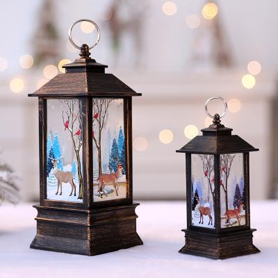 China Christmas Home Decor LED Wind Flame Christmas Light Night Light Christmas Plastic Desktop Decorations Decoration for sale