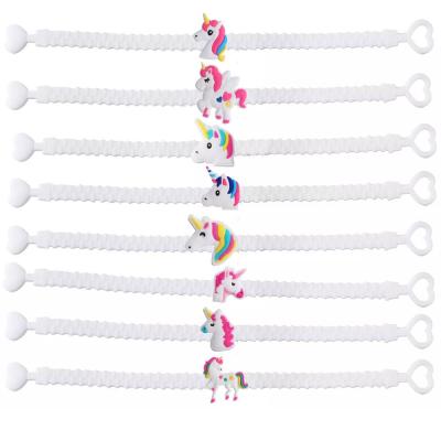 China Unicorn PVC Wristbands Keepsake Wristbands for Kids Birthday Gifts Unicorn Party Favors for sale