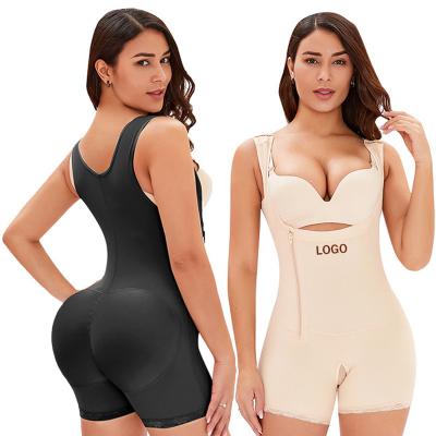 China 2022 New Women's Plus Antibacterial 2 Size S-6XL Body Sculpting Shapewear Hip Lifting Abdomen Shaper Clothes Zipper Shaper Straps for sale