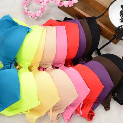 China 2022 Ladies One-piece Sexy Seamless With Steel Rings Gathering Sexy Underwear Lace Bra T-shirt Ultra Thin Set for sale