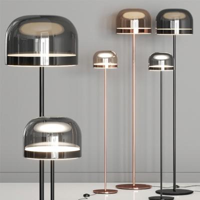 China Modern Zhongshan Lighting Nordic Modern Decorative Glass Bowl Floor Lamp For Bedroom Living Room Hotel Stand Light Led for sale