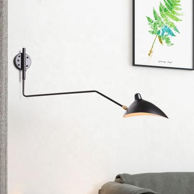 China Modern Long Rod Wall Lamp Adjustable One Arm Sconce Lighting for Hotel Bedside Bedroom Decorative Bar Lights Indoor Restaurant for sale