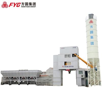 China HZS120 mobile stationary mobile concrete batching plant (Ready-mixed) Te koop